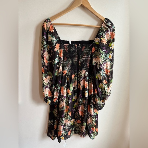 ALICE + OLIVIA Cooper Floral Smocked Minidress - Picture 10 of 12